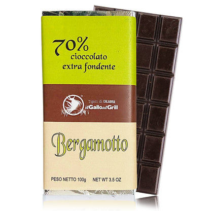 Tavoletta di cioccolato extra fondente al Bergamotto - 70%