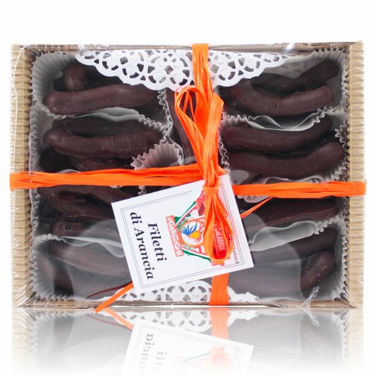 Filetti di arancia Calabrese al cioccolato extra fondente